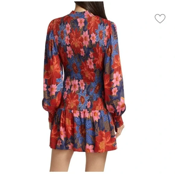 โโ SOLDโโFarm Rio ๐ด๐ฅNavy Garden Smocked Mini dress - Picture 7 of 12